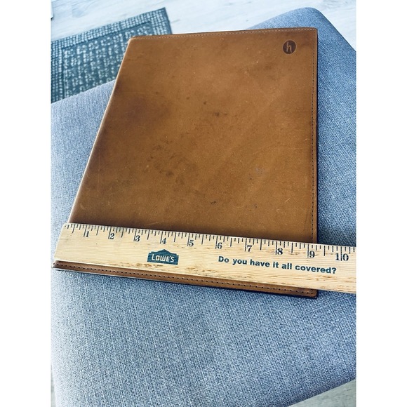Hartmann Brown Leather Portfolio Organizer Notebook Zofran Pharmaceutical Rep